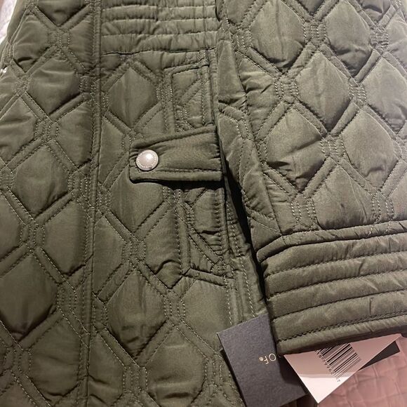 Weatherproof Quilted Hooded Walker Coat-OLIVE- - Picture 2 of 2